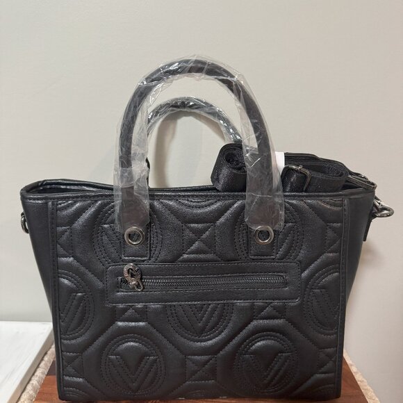 Valentino Orlandi Quilted Black Tote - Picture 2 of 4